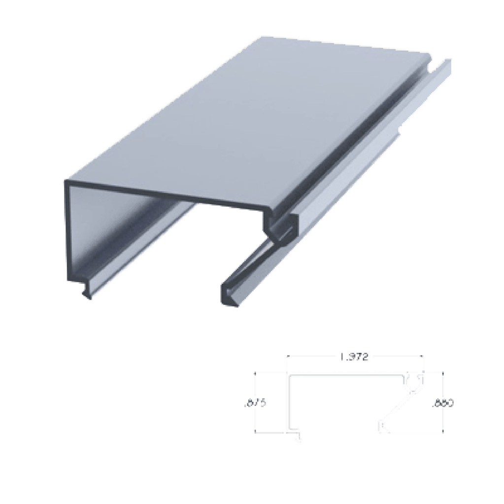 1-3/4X4-1/2 CLR ANO GLASS STOP