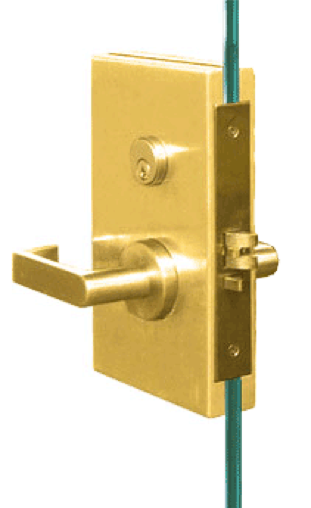 4X10 CENTER LOCK HOUSING W/ BTB "D" PULL POL BRASS